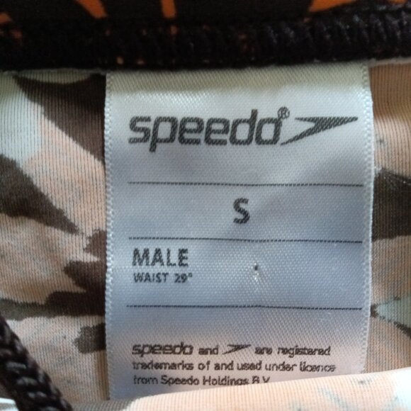 (*) VINTAGE 1" SPEEDO SWIM BRIEF, SIZE 29" (SMALL), ORANGE FLOWERS (Pre-owned) - Picture 3 of 7